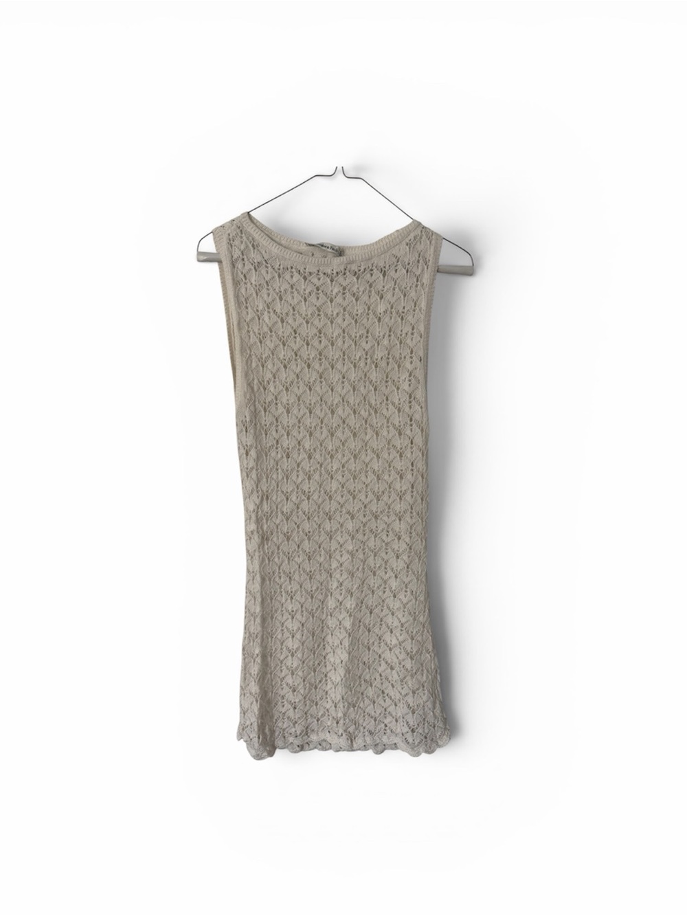 Abercrombie & Fitch Crochet Knit Swim Cover Up Dress XS Cream
